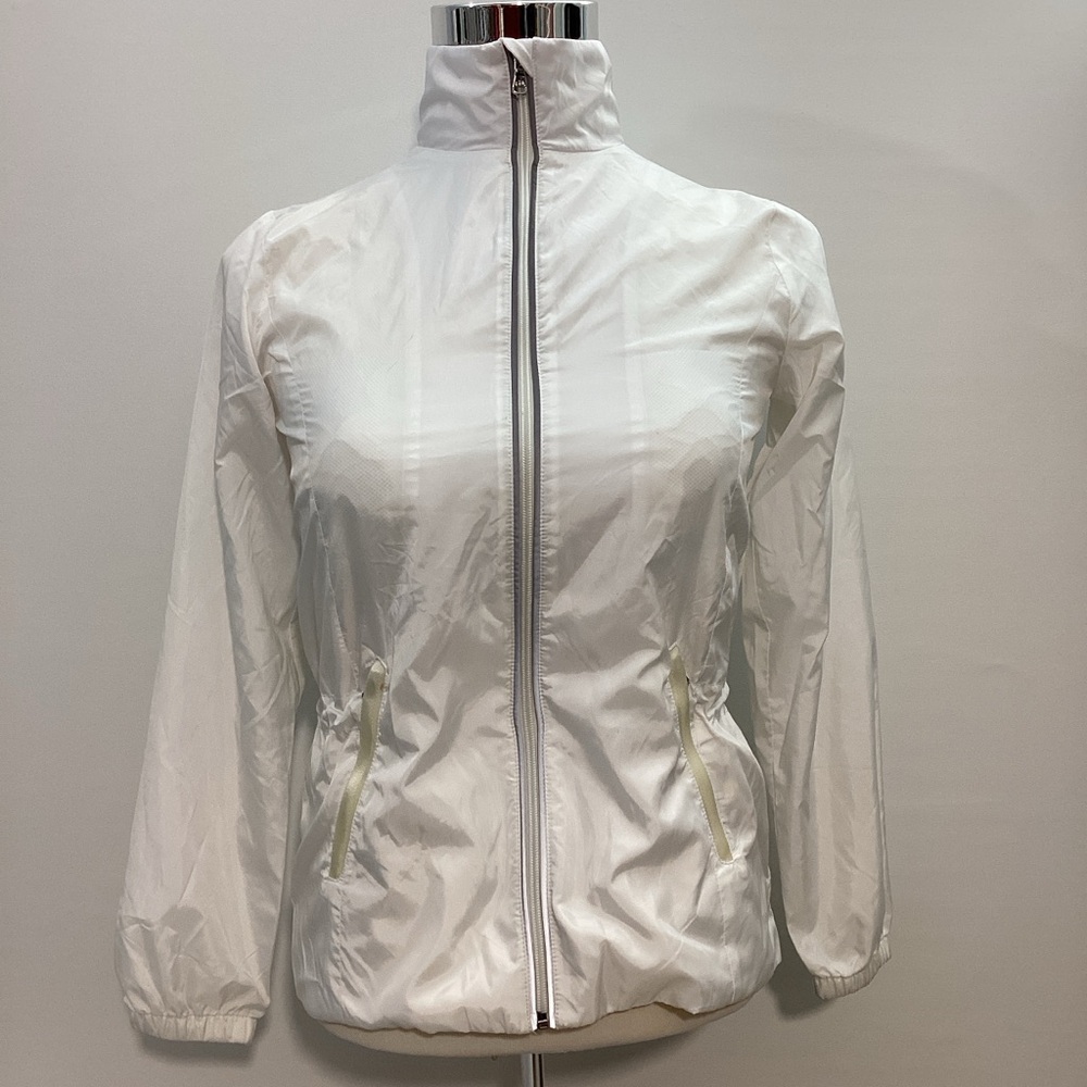 Polo by Ralph Lauren Women's Windbreaker White Golf Sport Jacket FullZip Size S